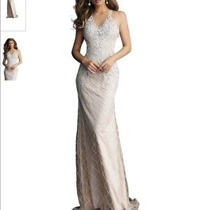 Jovani 59281 beaded illusion jewel dress